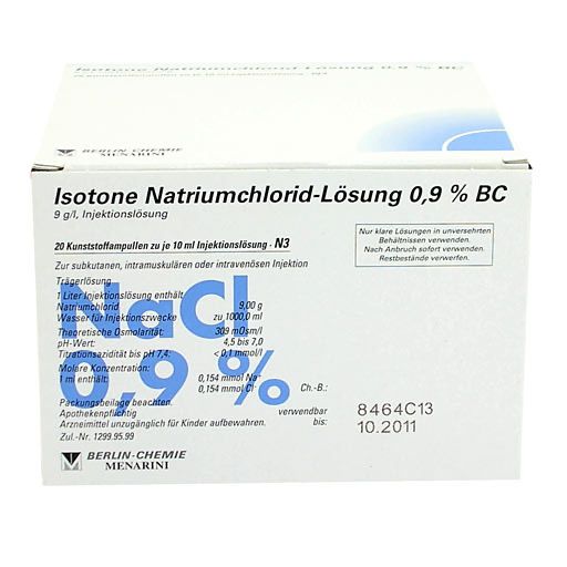 ISOTONE NaCl Lösung 0,9% BC Plast.Amp.Inj.-Lsg.