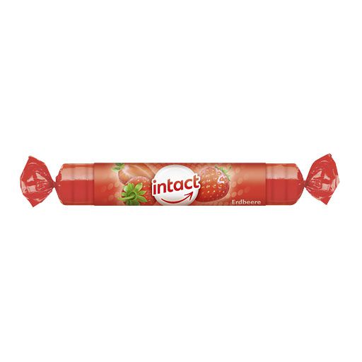 INTACT Traubenzucker Rolle Erdbeere