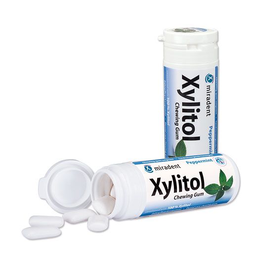 MIRADENT Xylitol Chewing Gum Minze