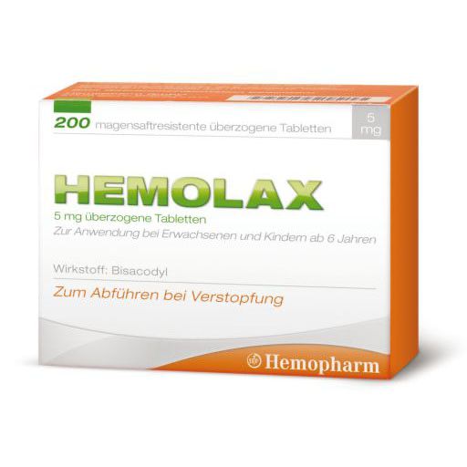 HEMOLAX 5 mg magensaftresistente überzogene Tabl.