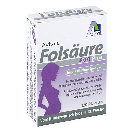 FOLSÄURE 800 Plus B12+Jod Tabletten