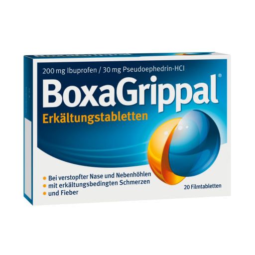 BOXAGRIPPAL Erkältungstabletten 200 mg/30 mg FTA