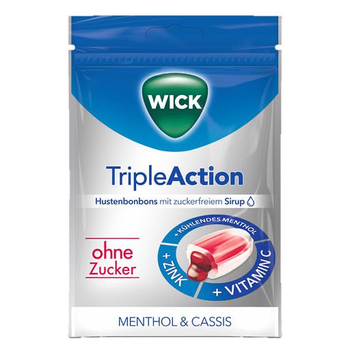 WICK TripleAction Menthol & Cassis o.Zucker Bon.
