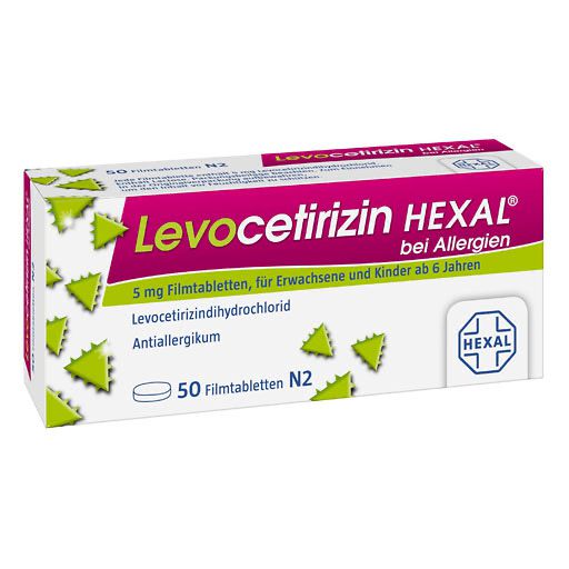 LEVOCETIRIZIN HEXAL bei Allergien 5 mg Filmtabl.