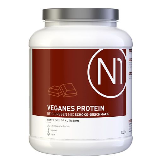 N1 veganes Protein Reis-Erbsen Mix Schoko-Geschm.