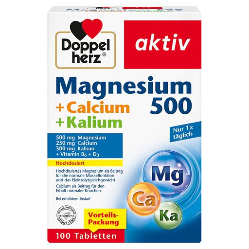 DOPPELHERZ Magnesium 500+Calcium+Kalium Tabletten